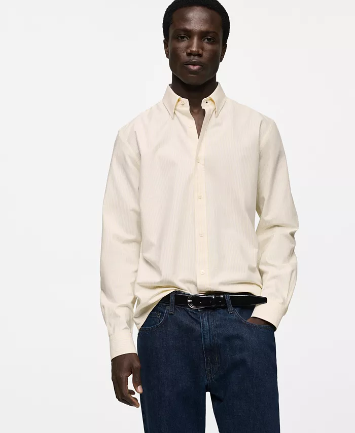 Мужская хлопковая рубашка Kodak-Striped в облегающем крое MANGO, желтый
Мужская хлопковая рубашка Kodak-Striped в облегающем крое MANGO, желтый