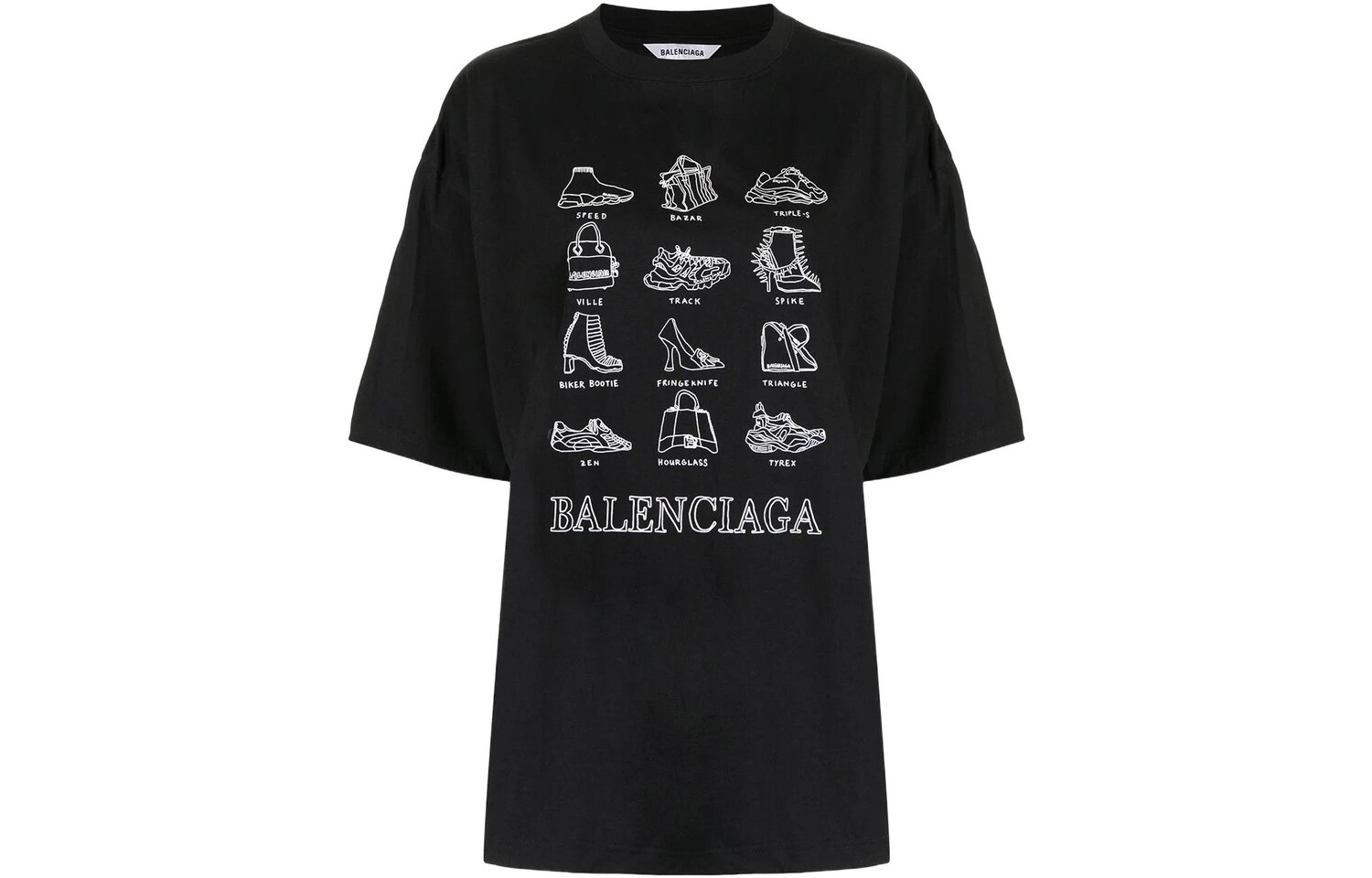 Футболка женская Balenciaga с принтом, черный / белый
Футболка женская Balenciaga с принтом, черный / белый