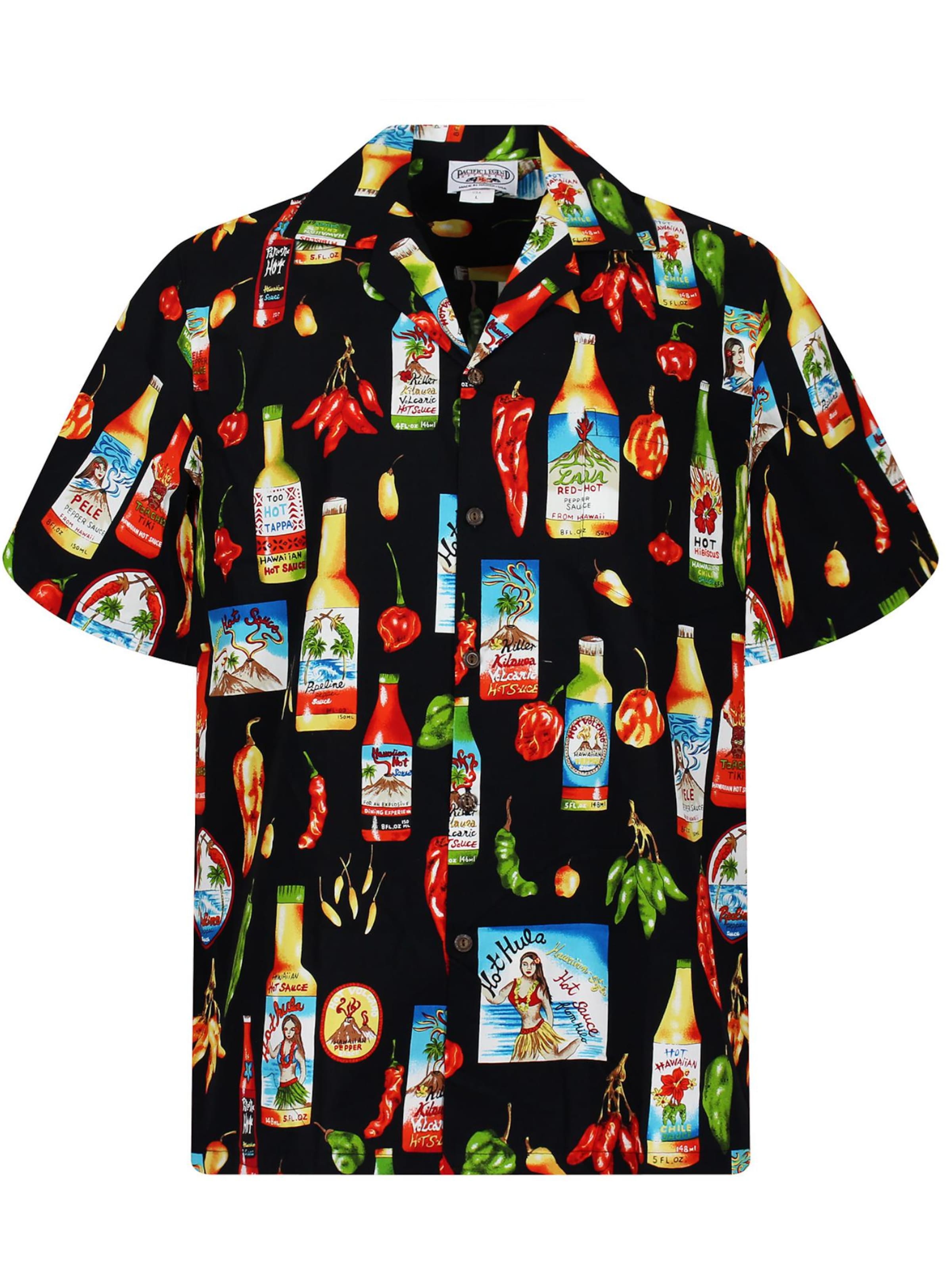 Pacific Legend Рубашка на пуговицах Regular fit 'Hot Chili Bier' в черном цвете
Pacific Legend Рубашка на пуговицах Regular fit 'Hot Chili Bier' в черном цвете