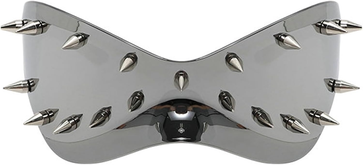 Панк-рокерские большие солнцезащитные очки с шипами в виде щита, модные, клубные, женские и мужские, металлические, футуристические, в стиле дикого рока, для бара, F27 willochra, C1
Панк-рокерские большие солнцезащитные очки с шипами в виде щита, модные, клубные, женские и мужские, металлические, футуристические, в стиле дикого рока, для бара, F27 willochra, C1