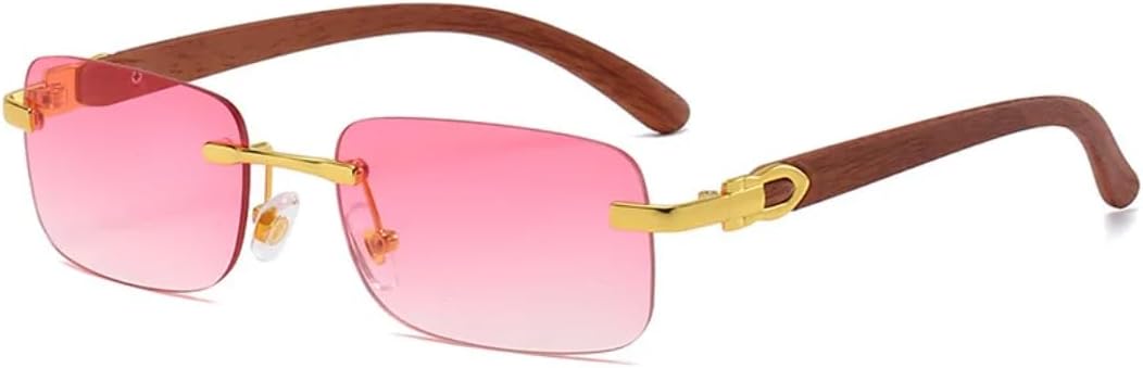 Винтажные маленькие солнцезащитные очки без оправы для женщин и мужчин, роскошные, популярные, для путешествий и вождения, деревянные, с защитой от УФ-излучения UV400 (розовые) TVTBBVV, Pink
Винтажные маленькие солнцезащитные очки без оправы для женщин и мужчин, роскошные, популярные, для путешествий и вождения, деревянные, с защитой от УФ-излучения UV400 (розовые) TVTBBVV, Pink