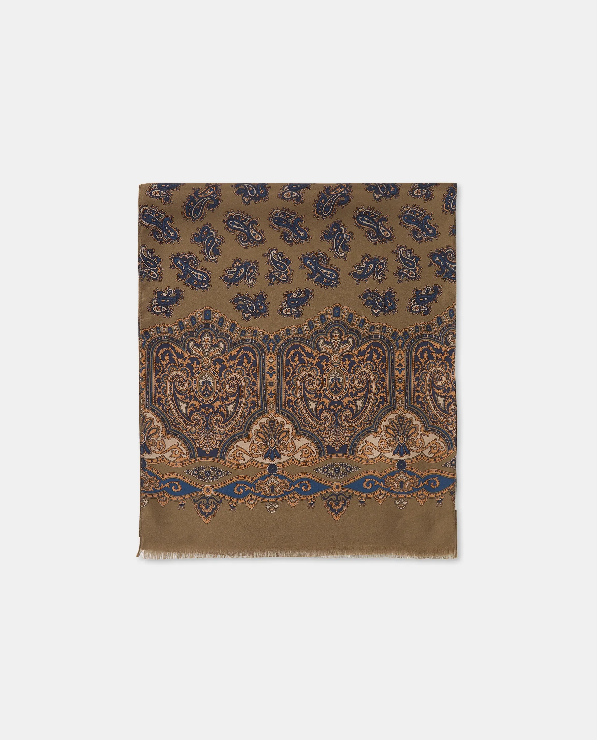 Фантазийный шелковый шарф Emidio Tucci, зеленый
Фантазийный шелковый шарф Emidio Tucci, зеленый