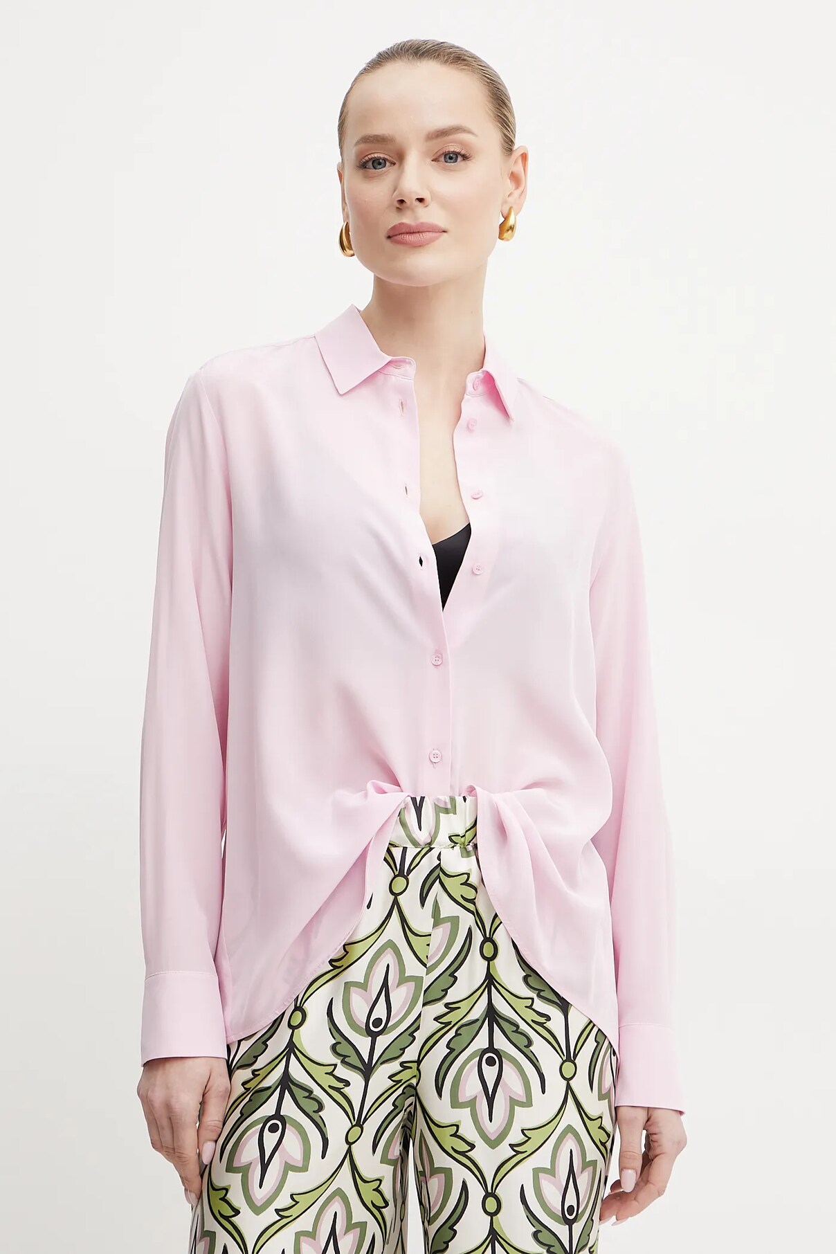 Шелковая рубашка Weekend Max Mara, розовый
Шелковая рубашка Weekend Max Mara, розовый