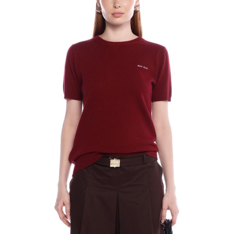Short-Sleeved Crewneck Jumper MIU MIU, красный
Short-Sleeved Crewneck Jumper MIU MIU, красный