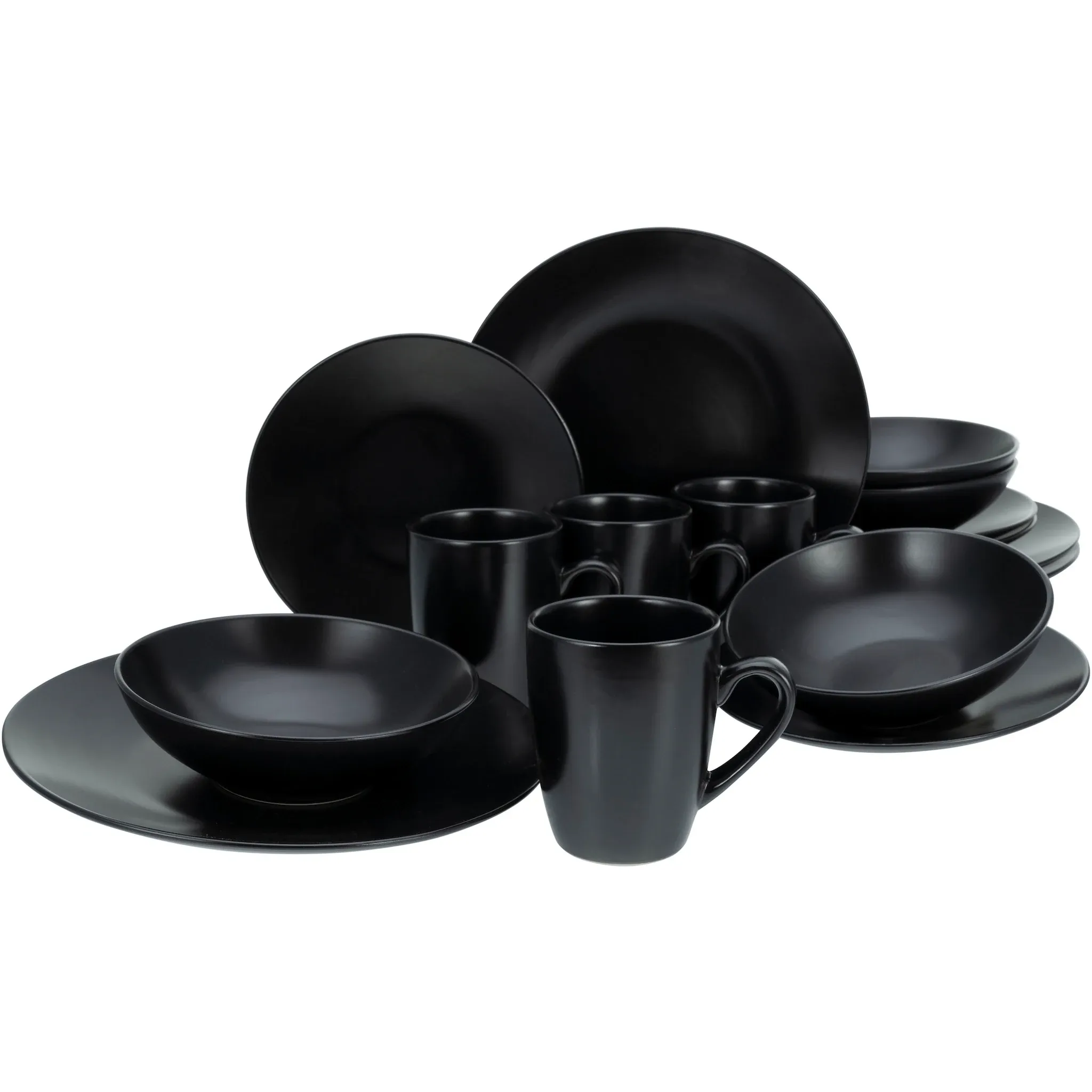 Комбинированный сервиз CreaTable «Набор посуды Black Matt» (набор, 16 предметов, кофейный сервиз и обеденный сервиз в наборе, на 4 персоны), сервиз, черный, модная форма купе, 16 предметов, на 4 персоны
Комбинированный сервиз CreaTable «Набор посуды Black Matt» (набор, 16 предметов, кофейный сервиз и обеденный сервиз в наборе, на 4 персоны), сервиз, черный, модная форма купе, 16 предметов, на 4 персоны