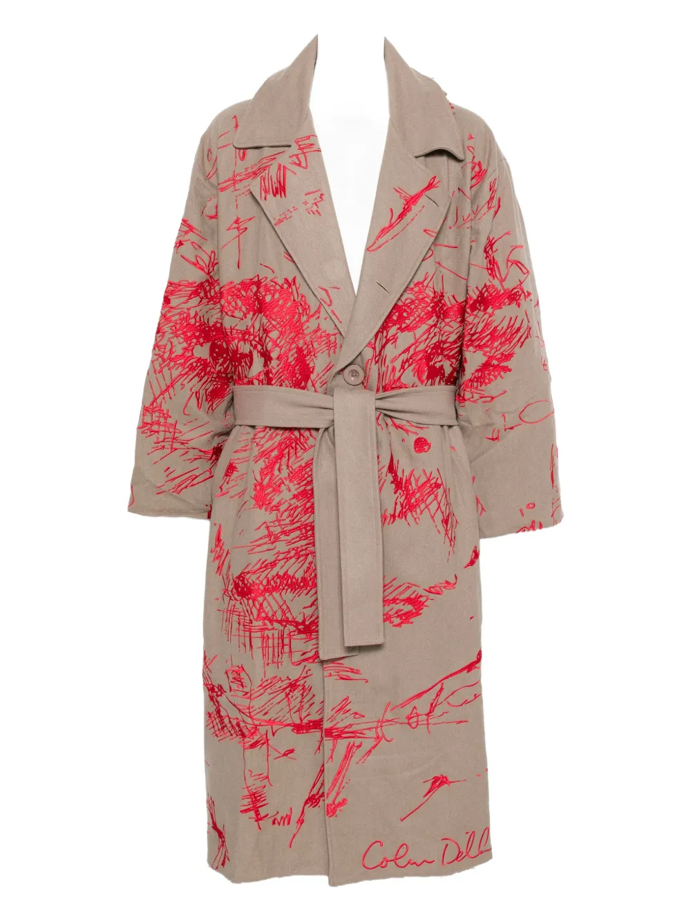 Пальто с поясом и принтом Kidsuper, коричневый
Пальто с поясом и принтом Kidsuper, коричневый