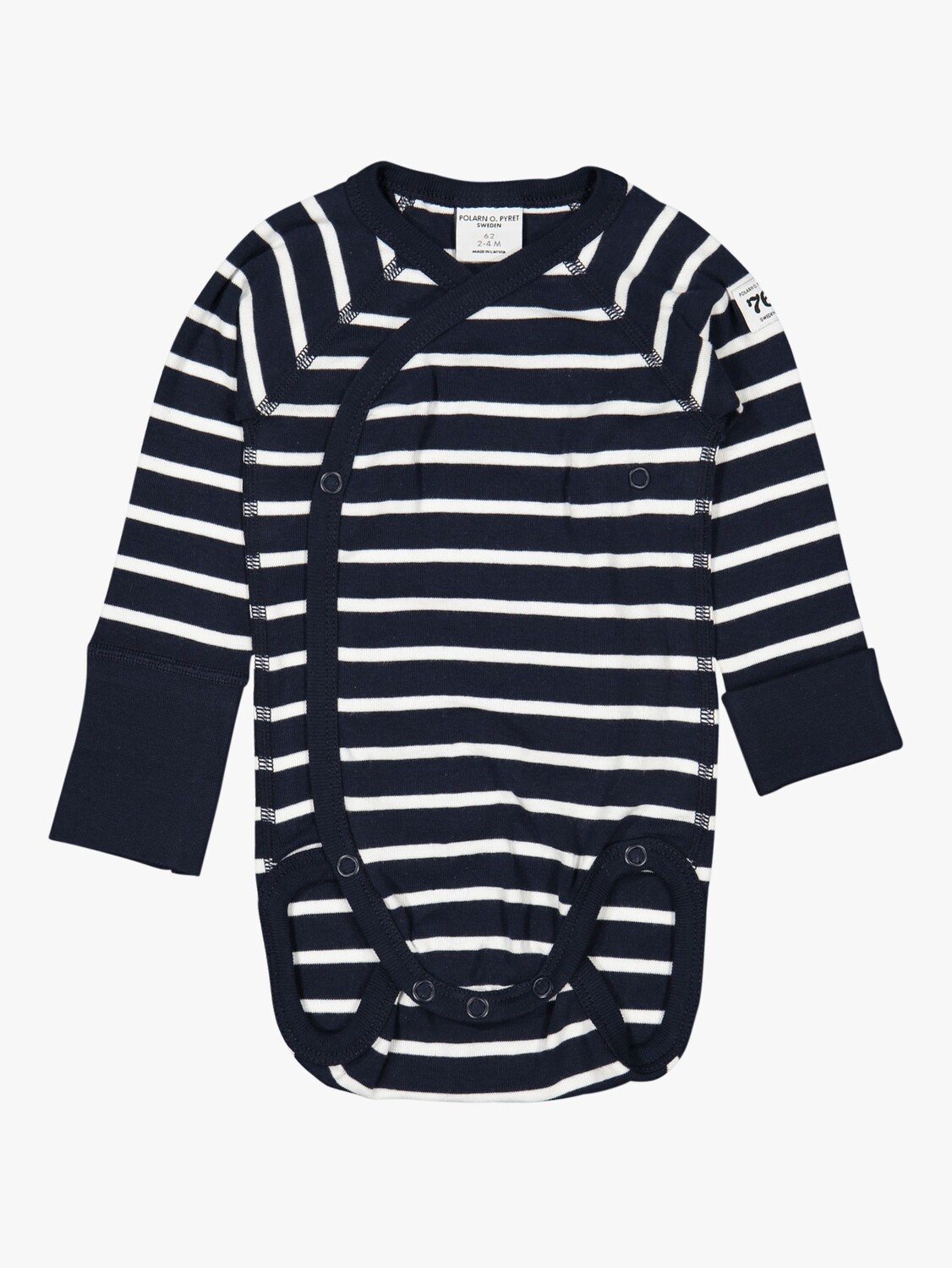 Polarn O. Pyret Baby GOTS Боди с запахом и полосками из органического хлопка, синий
Polarn O. Pyret Baby GOTS Боди с запахом и полосками из органического хлопка, синий