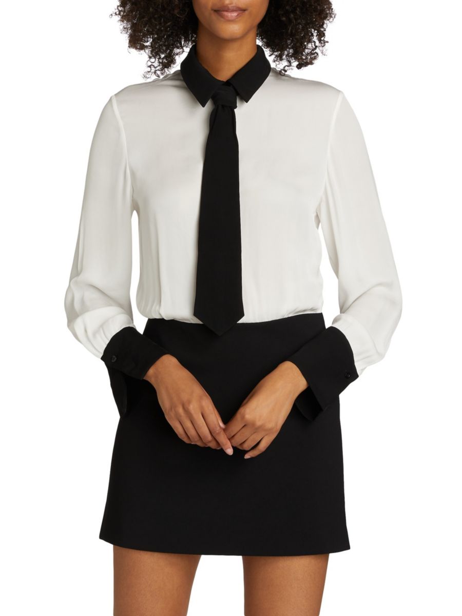 Платье-рубашка Mattie с длинными рукавами Alice + Olivia, цвет Black Off White
Платье-рубашка Mattie с длинными рукавами Alice + Olivia, цвет Black Off White