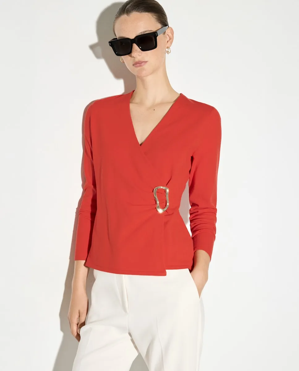 Женский однотонный джемпер с перекрестным узором Woman El Corte Inglés, красный
Женский однотонный джемпер с перекрестным узором Woman El Corte Inglés, красный