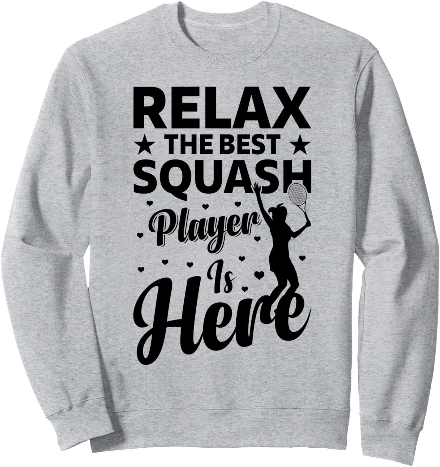 Расслабьтесь! Лучший игрок в сквош здесь! - Толстовка с изображением игрока в сквош, серая Squash Sport Squash Game Squash Player
Расслабьтесь! Лучший игрок в сквош здесь! - Толстовка с изображением игрока в сквош, серая Squash Sport Squash Game Squash Player