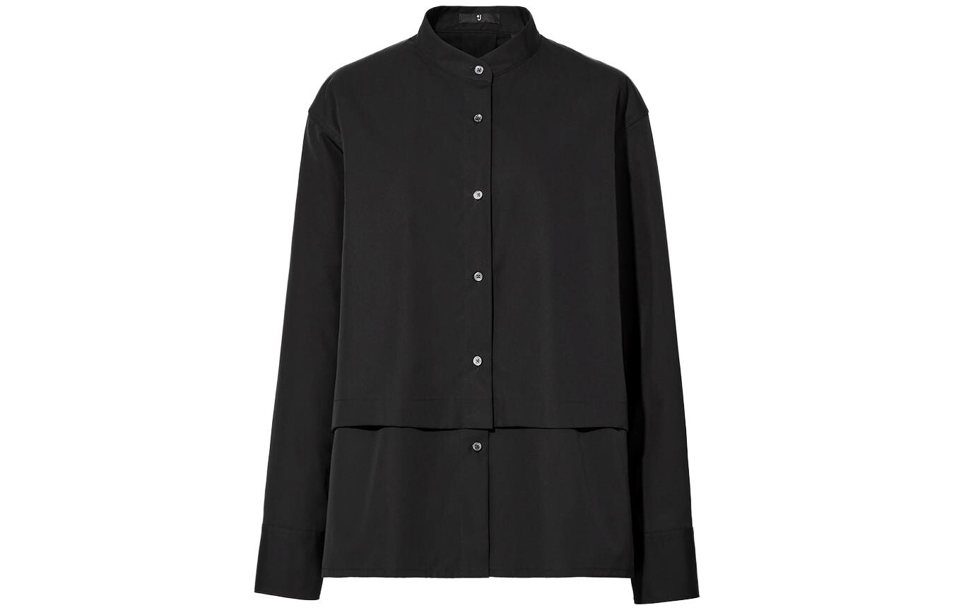 Хлопковая рубашка с длинными рукавами Uniqlo +J Supima, черный
Хлопковая рубашка с длинными рукавами Uniqlo +J Supima, черный