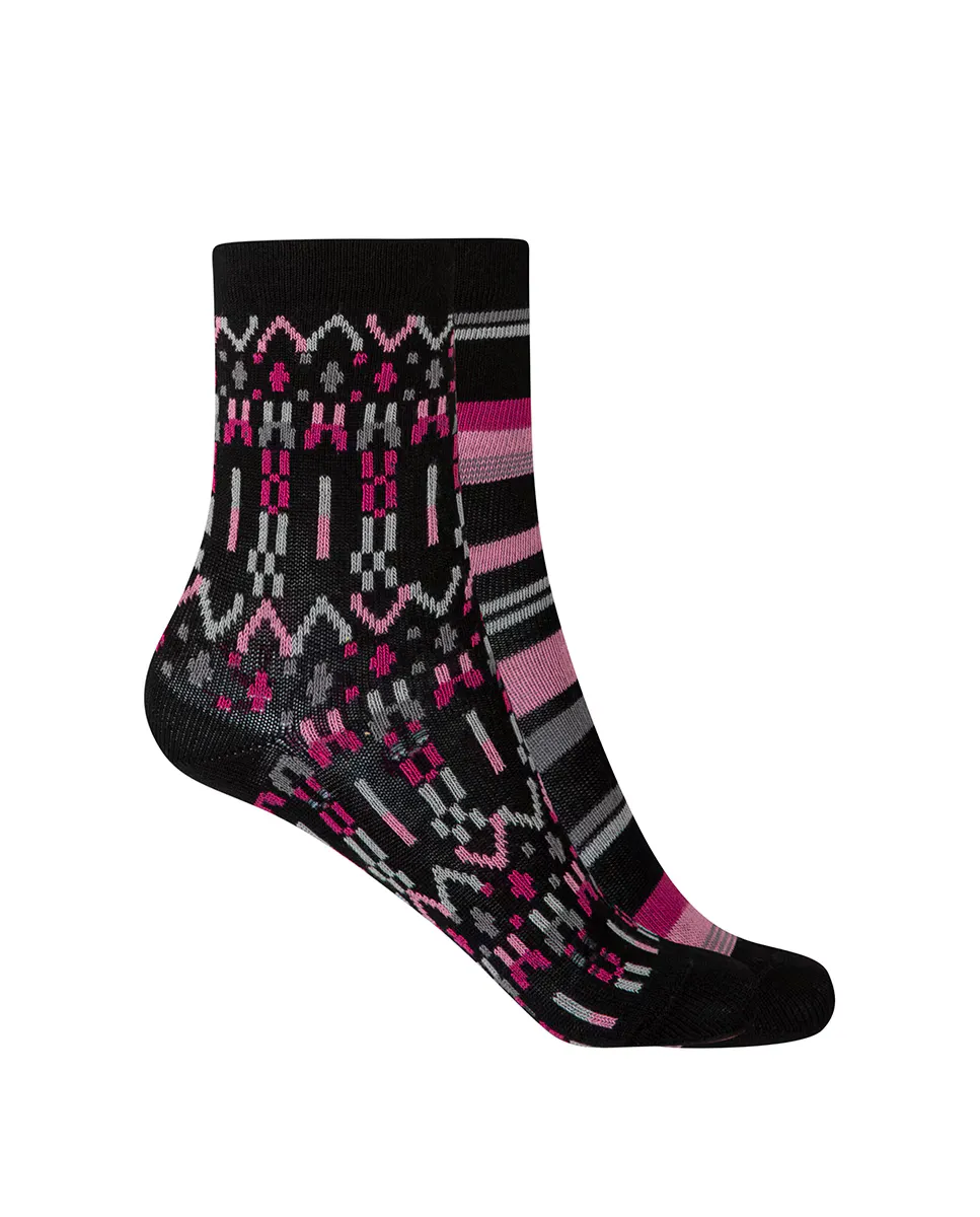 В упаковке 2 пары хлопковых носков для девочек с каймой и полосками Punto Blanco, черный
В упаковке 2 пары хлопковых носков для девочек с каймой и полосками Punto Blanco, черный