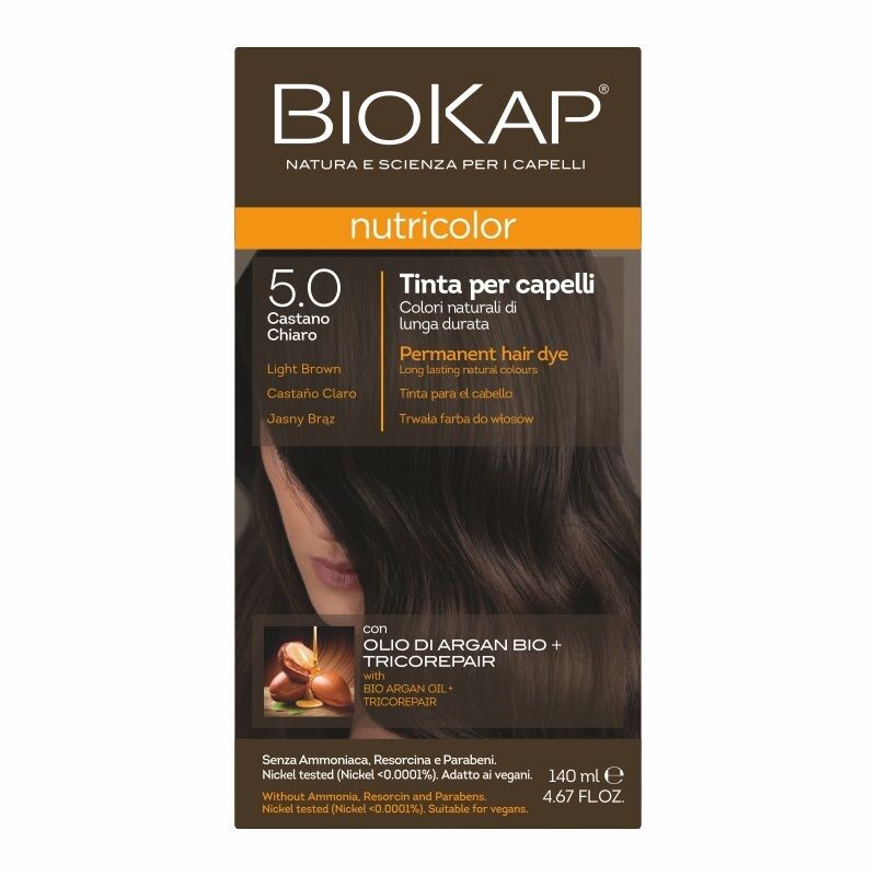 Краска для волос Biokap Nutricolor Farba Do Włosów 5.0 Jasny Brąz, 140 мл
Краска для волос Biokap Nutricolor Farba Do Włosów 5.0 Jasny Brąz, 140 мл