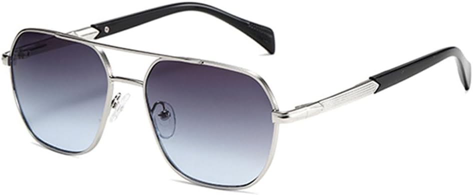 Ретро-солнцезащитные очки с двойной перемычкой для женщин, модные градиентные линзы, защита от УФ-излучения UV400, солнцезащитные очки для активного отдыха для мужчин TYUVIVO, Silver Gray Blue
Ретро-солнцезащитные очки с двойной перемычкой для женщин, модные градиентные линзы, защита от УФ-излучения UV400, солнцезащитные очки для активного отдыха для мужчин TYUVIVO, Silver Gray Blue