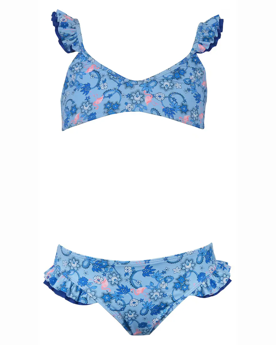 Бикини для девочек Flami с цветочным принтом и оборками Red Point, светло-голубой
Бикини для девочек Flami с цветочным принтом и оборками Red Point, светло-голубой