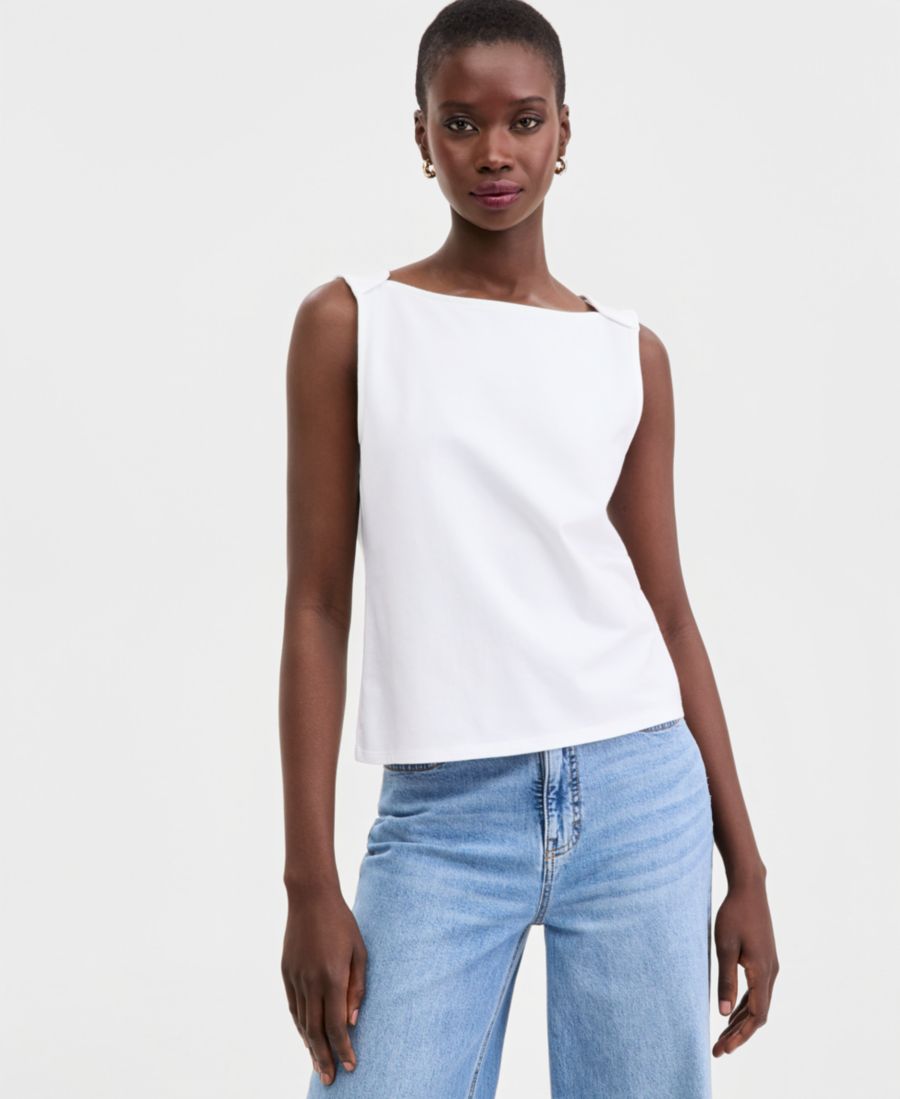 Женская вязаная блузка без рукавов с вырезом-лодочкой On 34th, Bright White
Женская вязаная блузка без рукавов с вырезом-лодочкой On 34th, Bright White