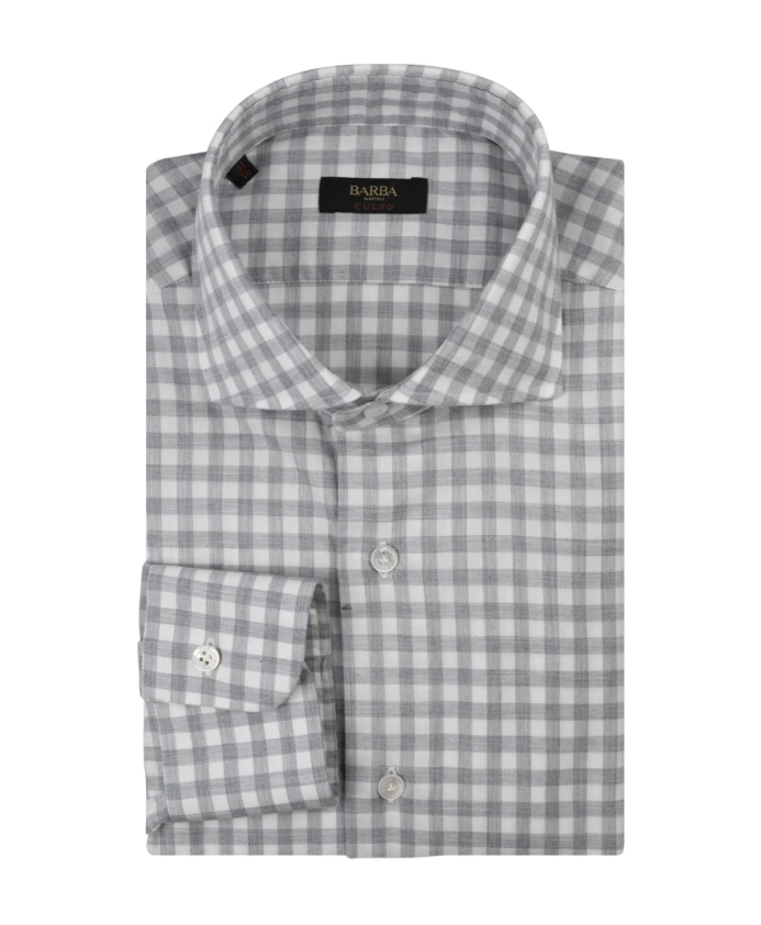 Серая клетчатая хлопковая рубашка Barba, серый
Серая клетчатая хлопковая рубашка Barba, серый