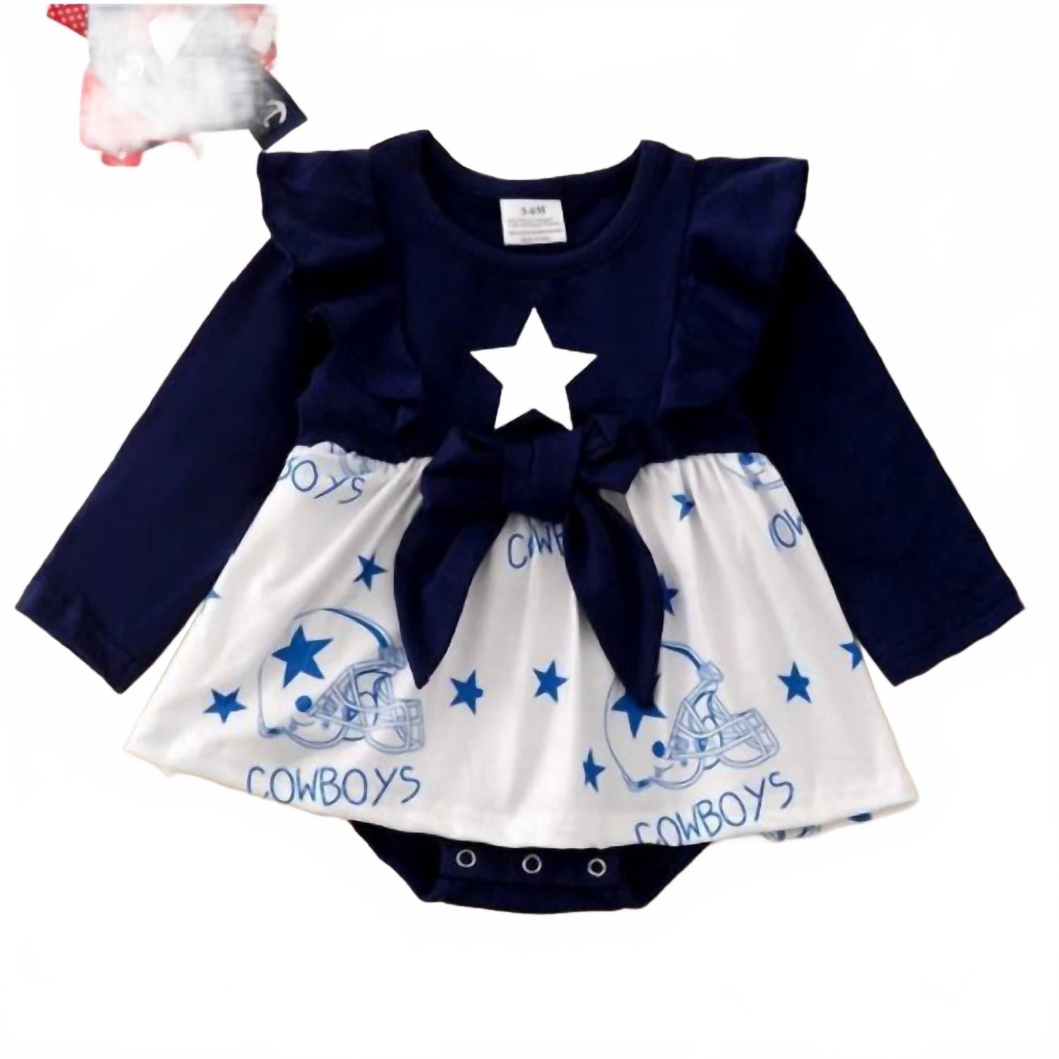 Детский боди с рюшами Dallas Cowboys Star в темно-синем цвете KIDSCHARM
Детский боди с рюшами Dallas Cowboys Star в темно-синем цвете KIDSCHARM