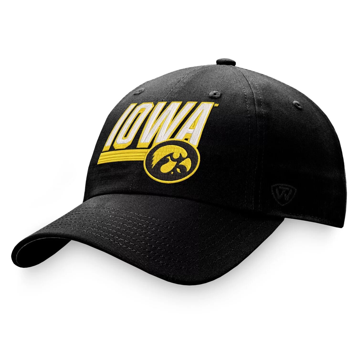 Мужская регулируемая шляпа Top of the World черная Iowa Hawkeyes Slice
Мужская регулируемая шляпа Top of the World черная Iowa Hawkeyes Slice