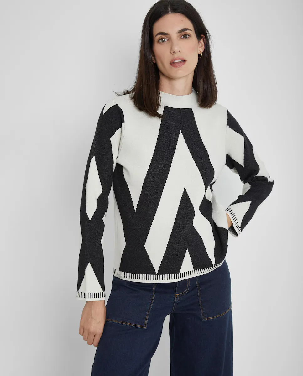 Женский свитер с воротником-перкинсом Trucco, белый
Женский свитер с воротником-перкинсом Trucco, белый