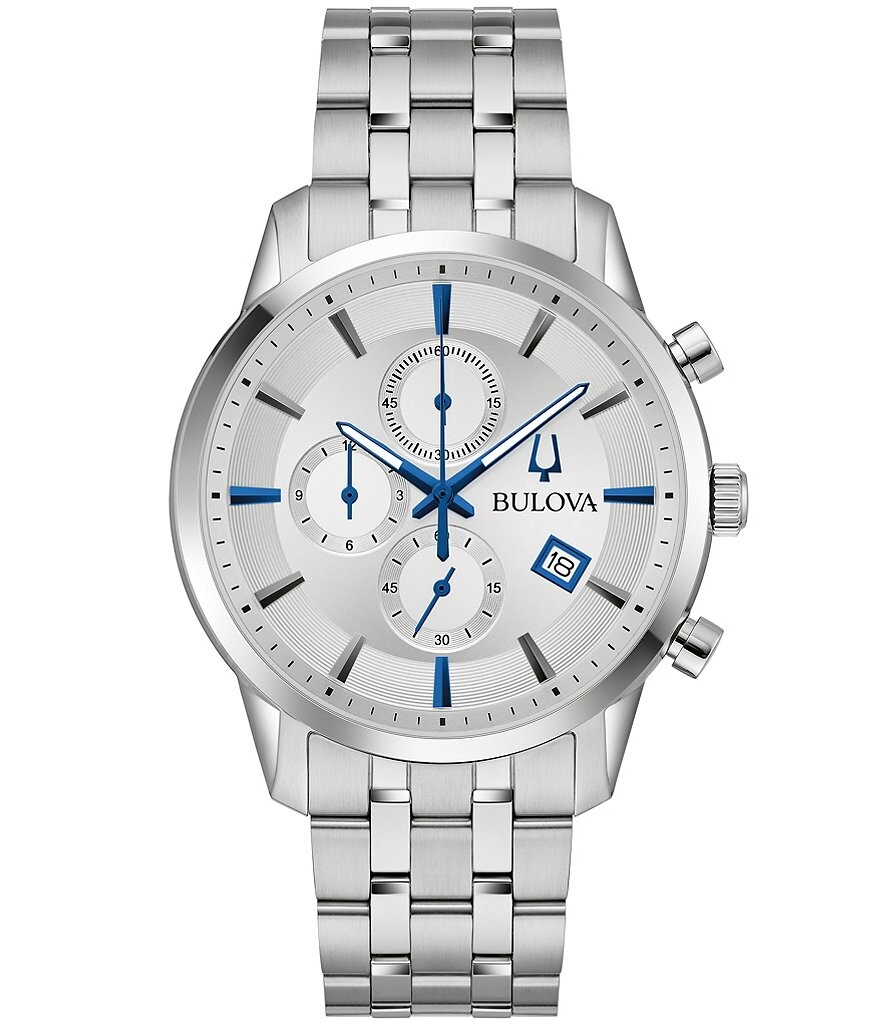 Мужские часы Bulova Sutton Chronograph с серебряным браслетом из нержавеющей стали, серебро
Мужские часы Bulova Sutton Chronograph с серебряным браслетом из нержавеющей стали, серебро
