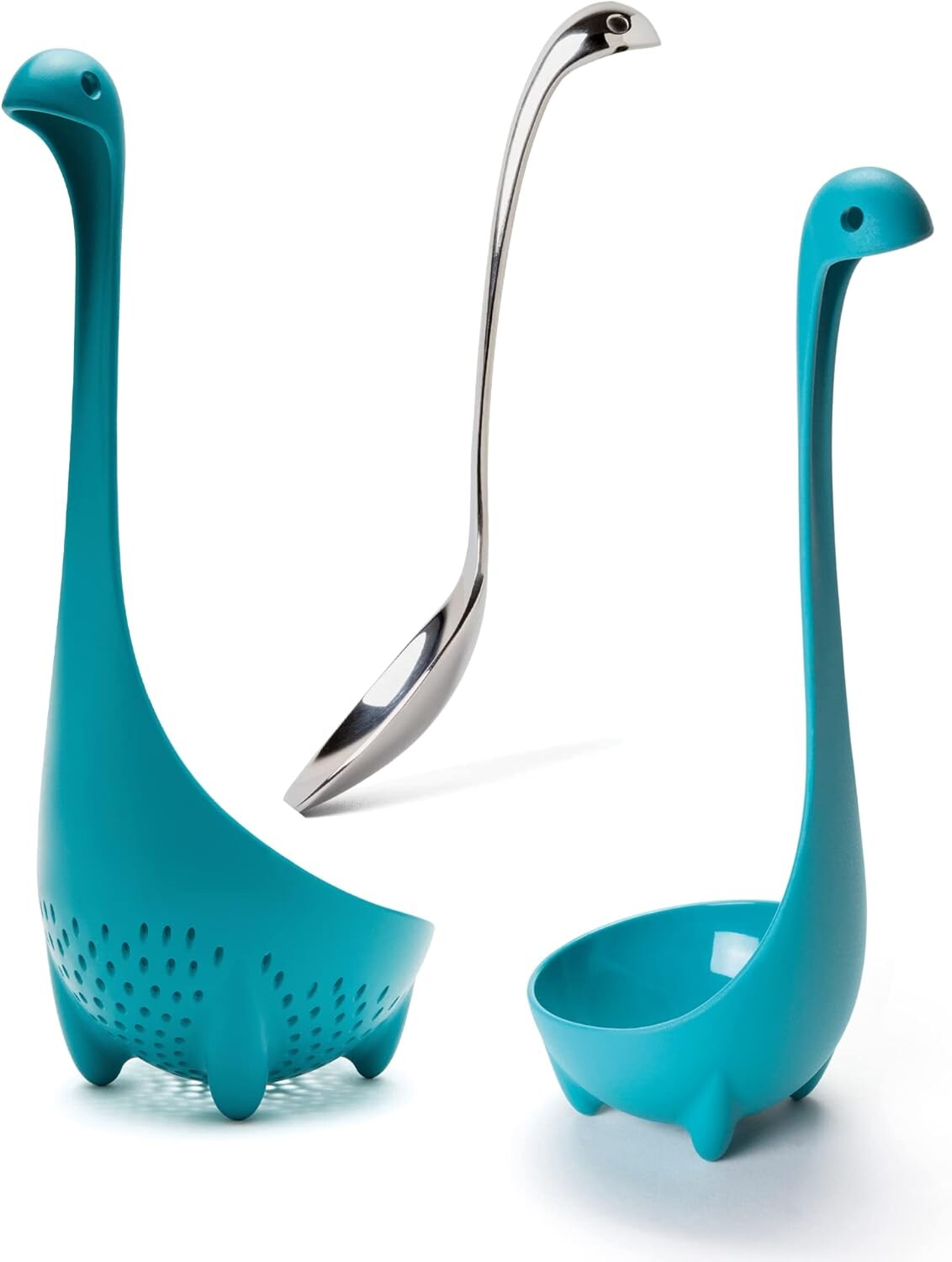 Набор из 3 шт.: ложка-половник Nessie + ложка для сахара Sweet Nessie + ложка-дуршлаг Mamma Nessie. OTOTO, Turquoise
Набор из 3 шт.: ложка-половник Nessie + ложка для сахара Sweet Nessie + ложка-дуршлаг Mamma Nessie. OTOTO, Turquoise