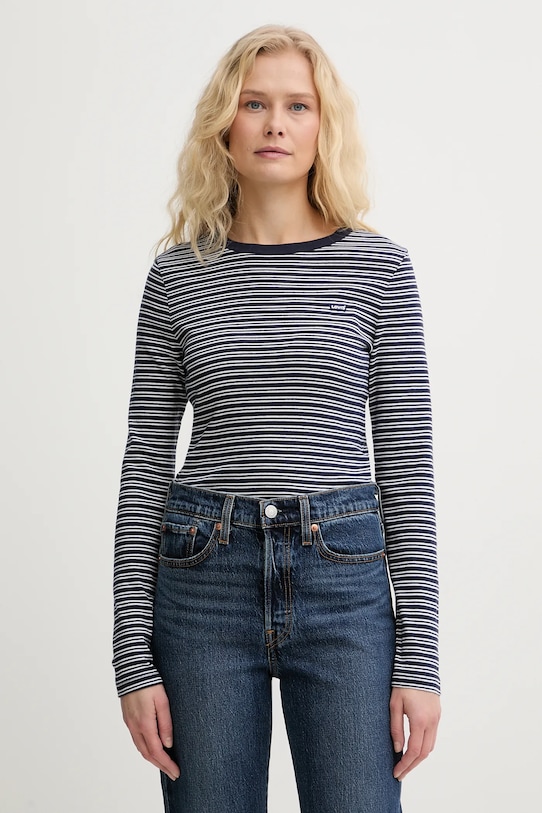 Хлопковый лонгслив essential hm Levi's, темно-синий
Хлопковый лонгслив essential hm Levi's, темно-синий