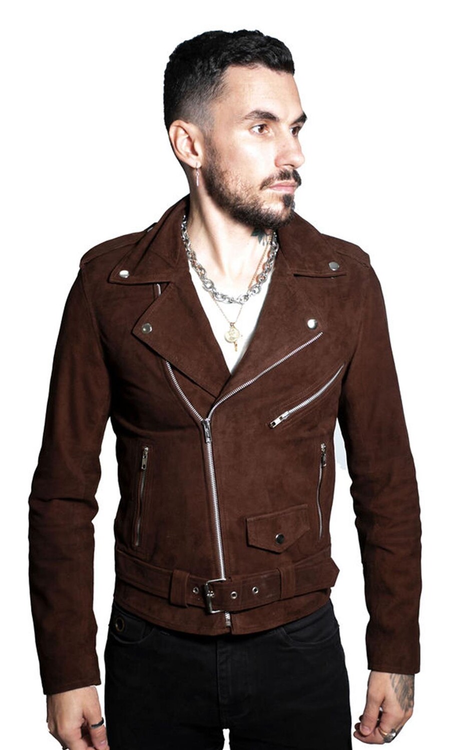Байкерская куртка brando из козьей замши melbourne Infinity Leather, коричневый
Байкерская куртка brando из козьей замши melbourne Infinity Leather, коричневый
