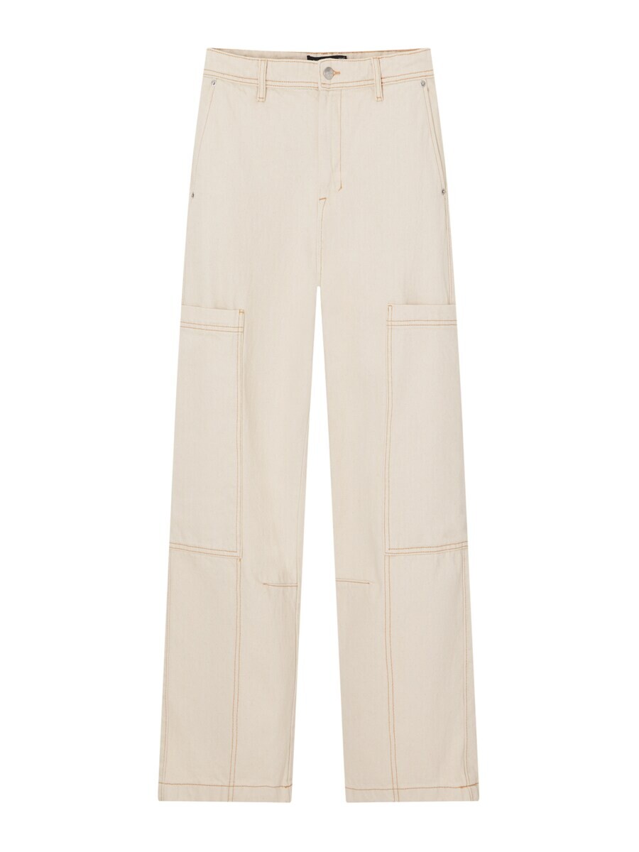 Брюки карго Pull&Bear, белый 
Брюки карго Pull&Bear, белый