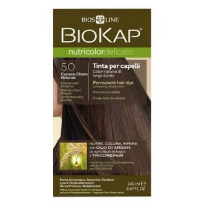 Светлый натуральный каштан Biokap, Nutricolor, 5.0
Светлый натуральный каштан Biokap, Nutricolor, 5.0