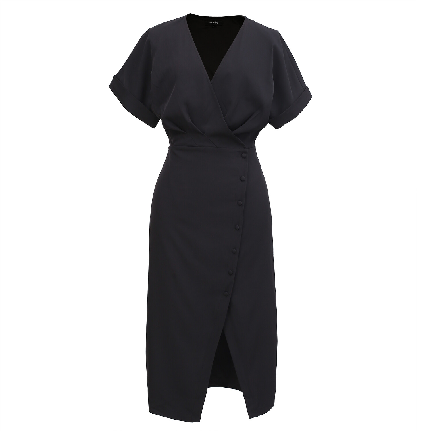 Асимметричное платье с боковыми пуговицами и крестиком-сердечком Smart And Joy, черный
Асимметричное платье с боковыми пуговицами и крестиком-сердечком Smart And Joy, черный