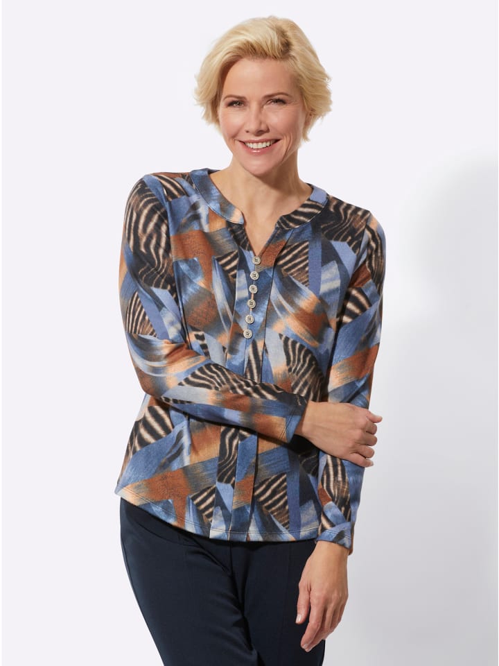 Рубашка с длинными рукавами с принтом коньячно-синего цвета WITT WEIDEN
Рубашка с длинными рукавами с принтом коньячно-синего цвета WITT WEIDEN