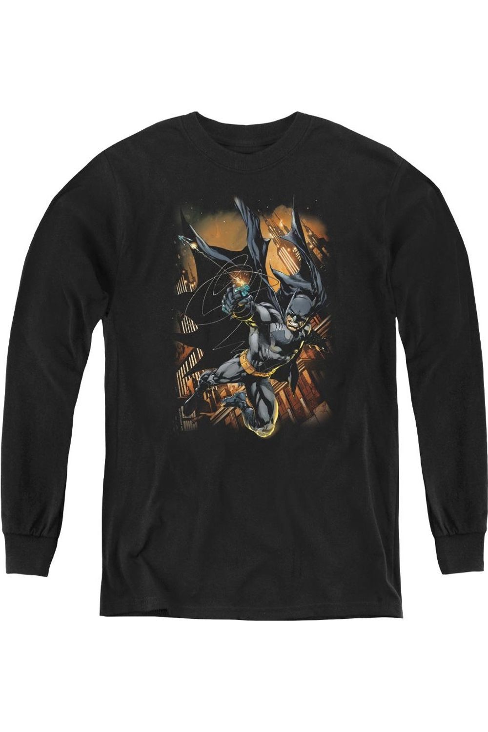 Бэтмен Граппл Фаер Молодежная футболка с длинным рукавом Gildan, черный
Бэтмен Граппл Фаер Молодежная футболка с длинным рукавом Gildan, черный