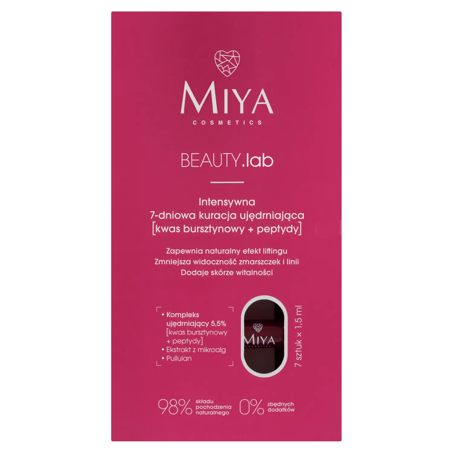 7-дневный укрепляющий уход за лицом Miya Cosmetics Beauty.Lab, 7x1,5 мл
7-дневный укрепляющий уход за лицом Miya Cosmetics Beauty.Lab, 7x1,5 мл