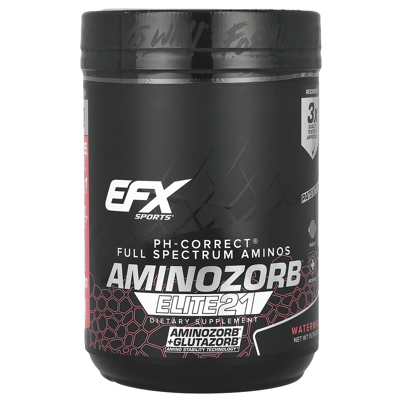 EFX Sports, AminoZorb Elite 21, арбуз, 390 г (13,76 унции)
EFX Sports, AminoZorb Elite 21, арбуз, 390 г (13,76 унции)