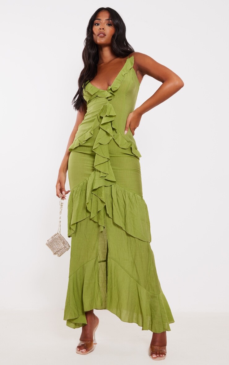 PrettyLittleThing Фактурное платье макси Tall оливкового цвета с оборками, Зеленый, PrettyLittleThing Фактурное платье макси Tall оливкового цвета с оборками
PrettyLittleThing Фактурное платье макси Tall оливкового цвета с оборками, Зеленый, PrettyLittleThing Фактурное платье макси Tall оливкового цвета с оборками