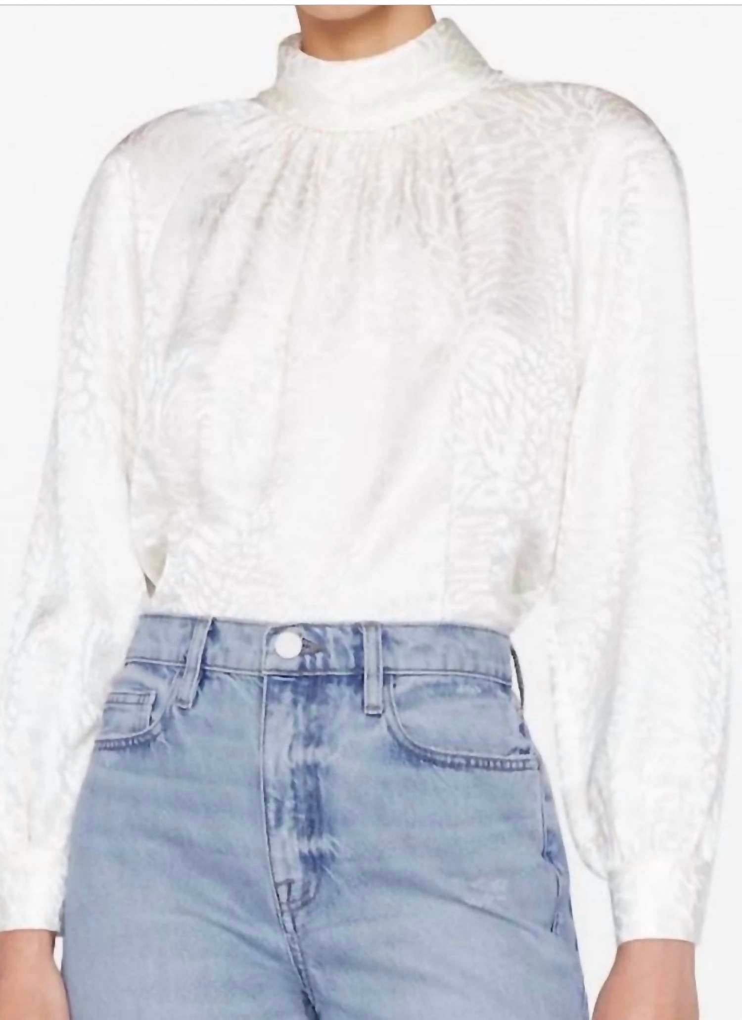 Блузка с воротником-стойкой, цвет Off White FRAME
Блузка с воротником-стойкой, цвет Off White FRAME