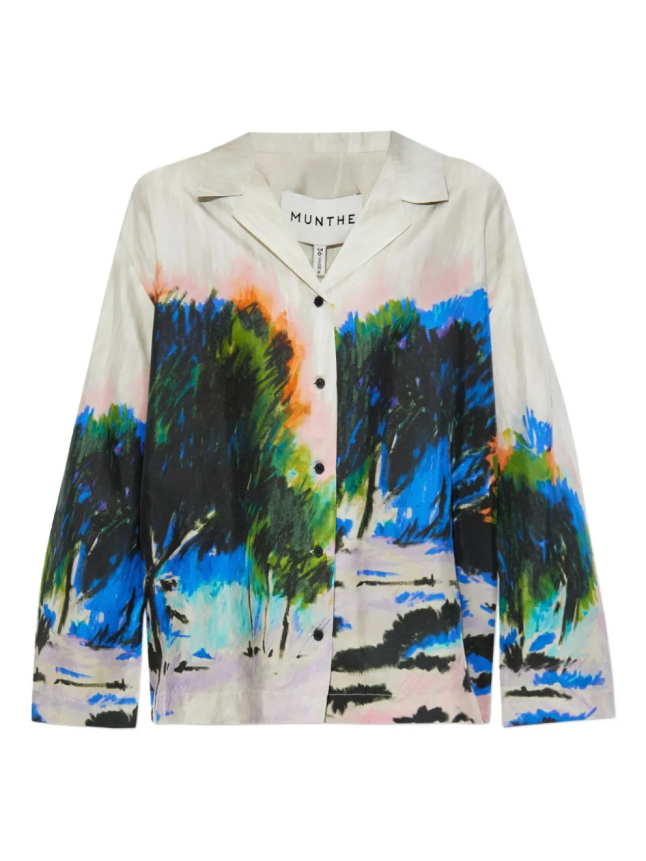 Расписная шелковая рубашка MUNTHE, серый
Расписная шелковая рубашка MUNTHE, серый