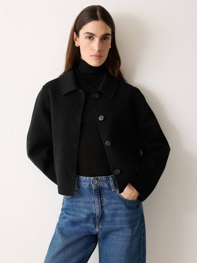 Двустороннее пальто на пуговицах Jigsaw, Black
Двустороннее пальто на пуговицах Jigsaw, Black