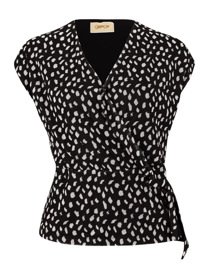 Рубашка с короткими рукавами и сборками белого/черного цвета CARTOON
Рубашка с короткими рукавами и сборками белого/черного цвета CARTOON