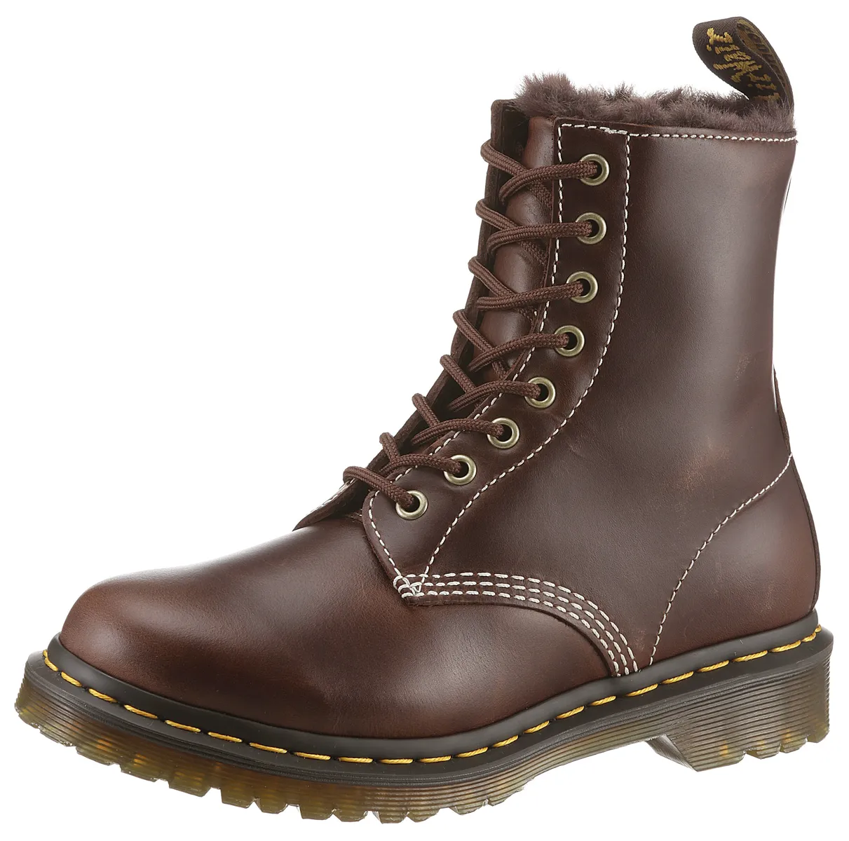 Ботинки на шнуровке DR. MARTENS "1460 Serena" с контрастной строчкой, коричневый
Ботинки на шнуровке DR. MARTENS "1460 Serena" с контрастной строчкой, коричневый
