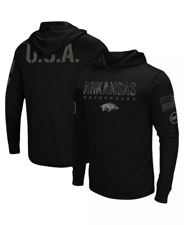 Мужская черная футболка с капюшоном Arkansas Razorbacks OHT в стиле милитари с длинным рукавом Colosseum
Мужская черная футболка с капюшоном Arkansas Razorbacks OHT в стиле милитари с длинным рукавом Colosseum