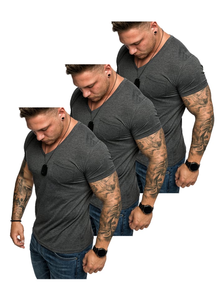 Набор из 3 мужских футболок 3. PATERSON (3 шт., антрацитовый цвет), Черный, Набор из 3 мужских футболок 3. PATERSON (3 шт., антрацитовый цвет)
Набор из 3 мужских футболок 3. PATERSON (3 шт., антрацитовый цвет), Черный, Набор из 3 мужских футболок 3. PATERSON (3 шт., антрацитовый цвет)