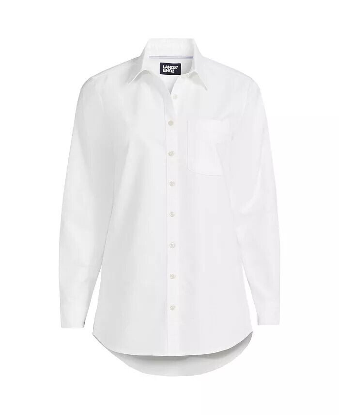 Женская оксфордская рубашка Lands' End, белый 
Женская оксфордская рубашка Lands' End, белый