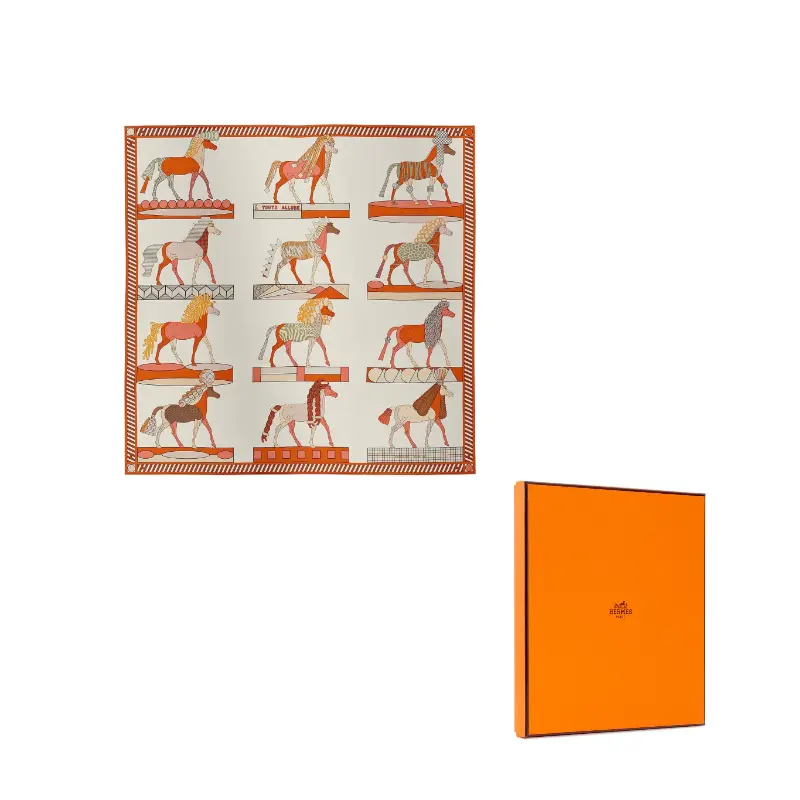 HERMES Шёлковый шарф женский белый, White
HERMES Шёлковый шарф женский белый, White