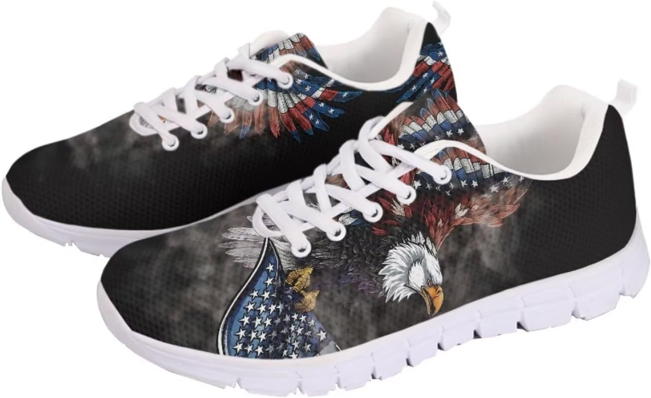 Кроссовки с американским флагом для прогулок, кроссовки на 4 июля, повседневные беговые кроссовки для фитнеса на День независимости Getelinseng, American Flag Bold Eagle
Кроссовки с американским флагом для прогулок, кроссовки на 4 июля, повседневные беговые кроссовки для фитнеса на День независимости Getelinseng, American Flag Bold Eagle