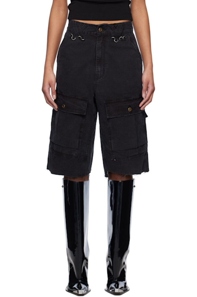 Черные военные винтажные шорты We11done
Черные военные винтажные шорты We11done