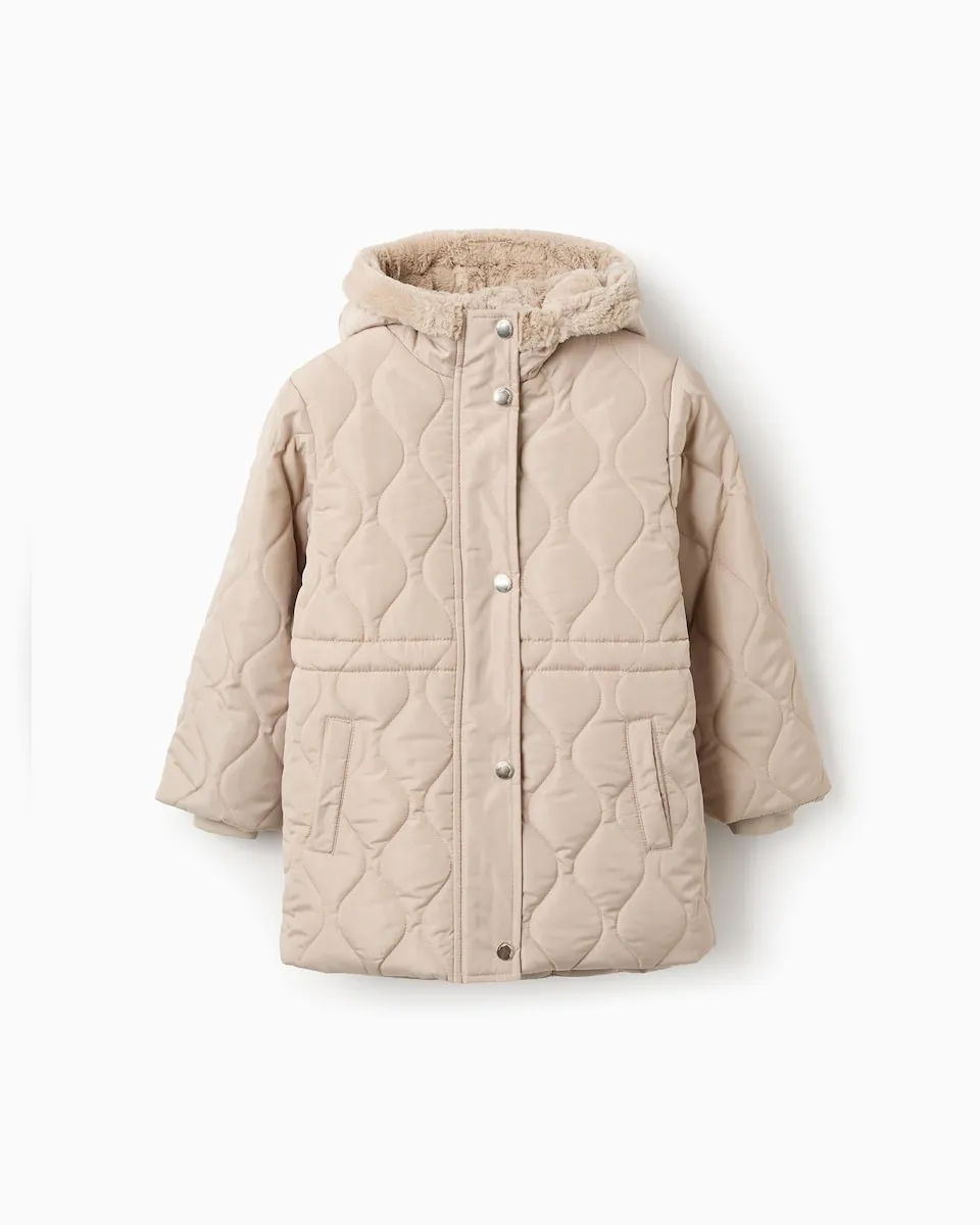 Детский стеганый пуховик с капюшоном Zippy, бежевый
Детский стеганый пуховик с капюшоном Zippy, бежевый