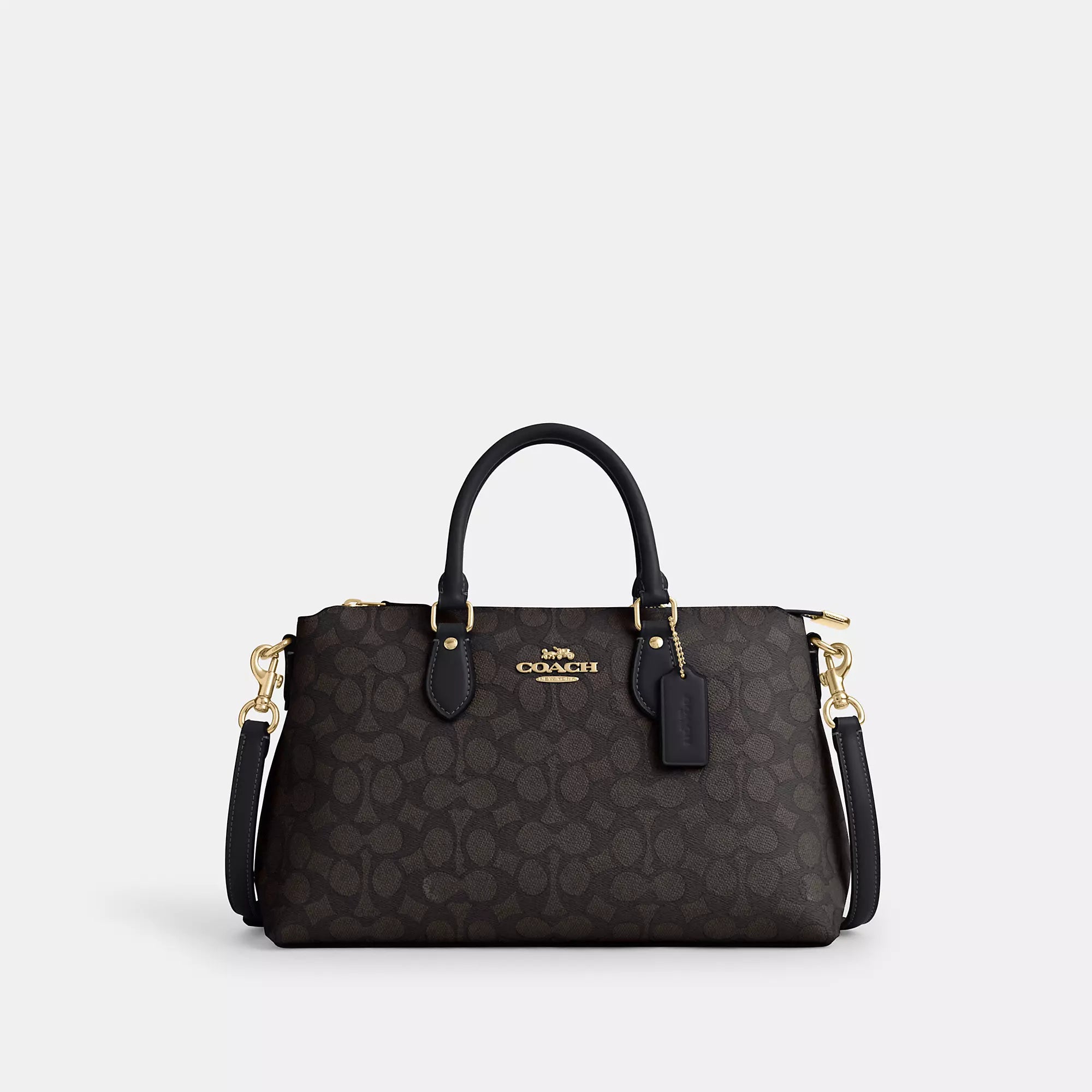 Сумка-портфель Coach Outlet Georgia из фирменного холста, золотой/черный
Сумка-портфель Coach Outlet Georgia из фирменного холста, золотой/черный