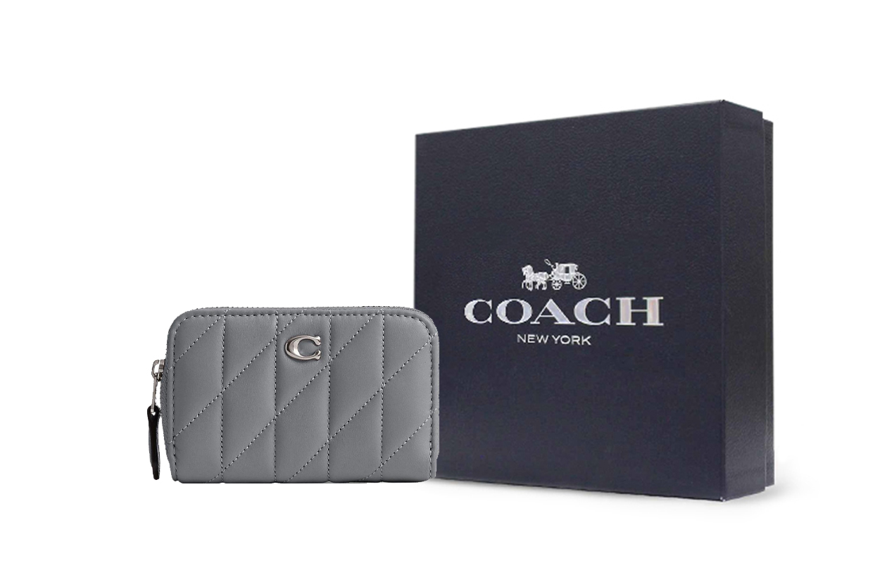 COACH Кожаный кошелек-монетница на молнии 
COACH Кожаный кошелек-монетница на молнии